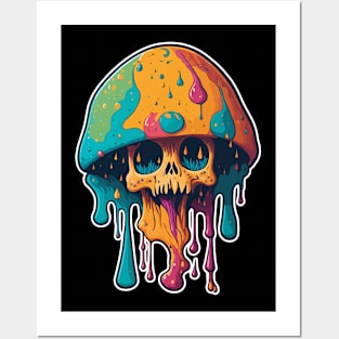 mushroom skull 01 Posters and Art